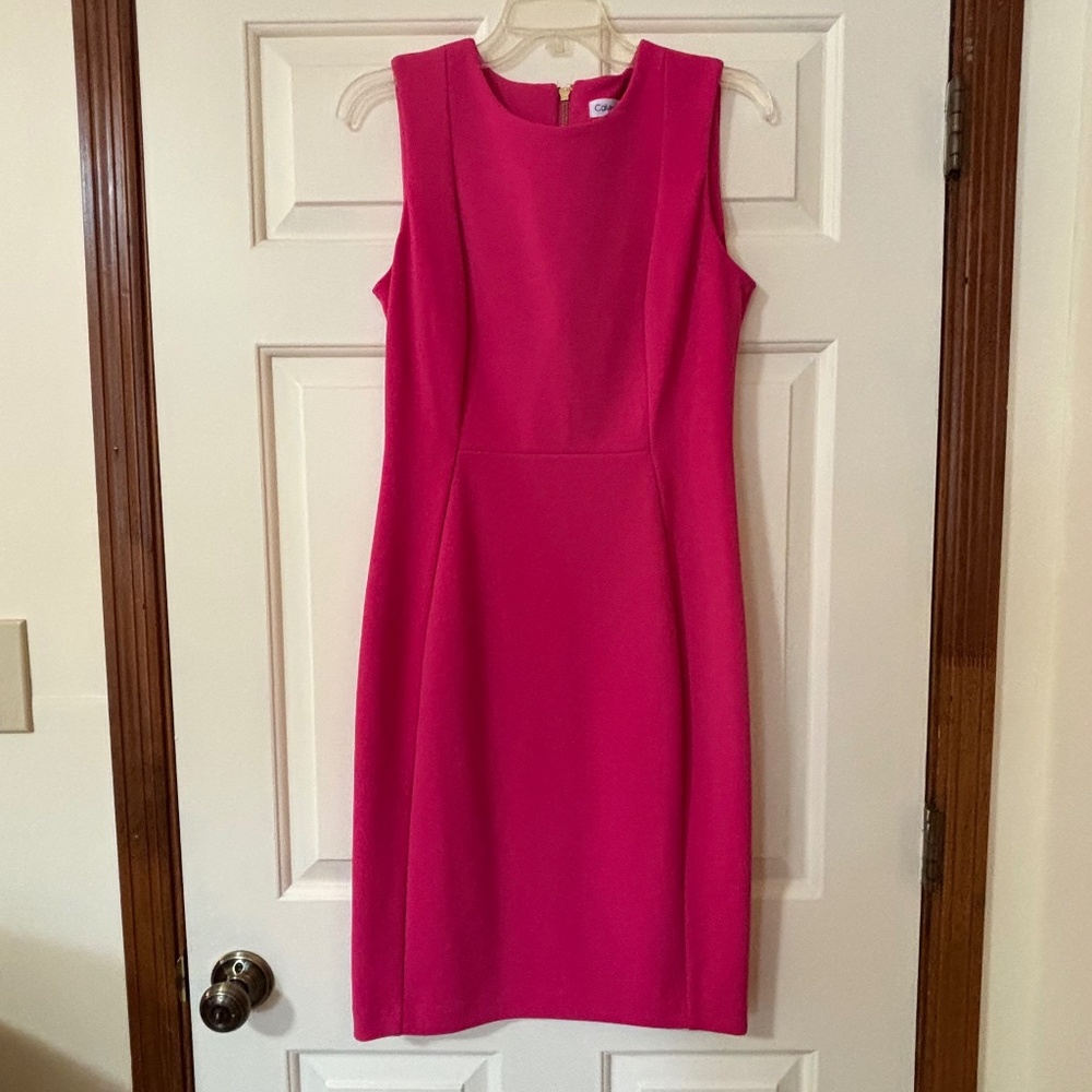 Calvin Klein, Pink sheath dress, Size 6